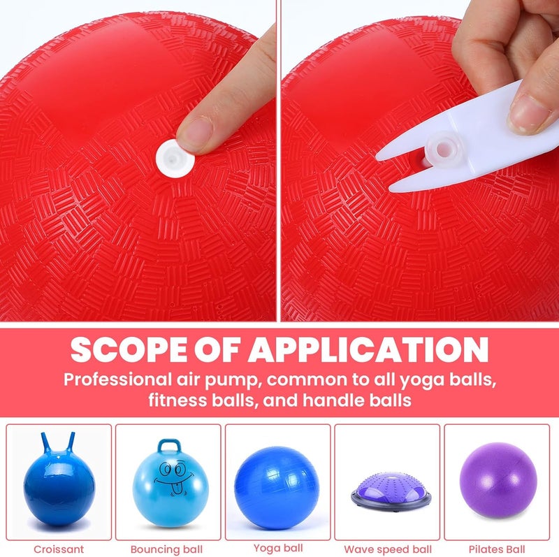 Ymapinc 12pcs Exercise Ball Plug Replacement, Fitness Yoga Ball Inflatable Air Pins for Home Gym Exercise Balls - Image 3